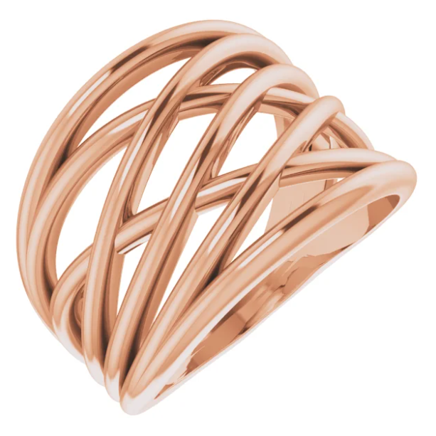 Ivy Wide Criss-Cross Ring