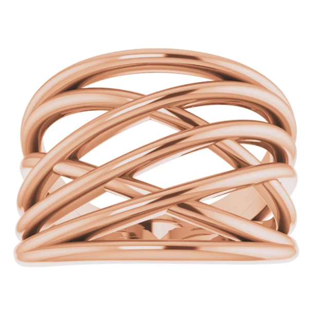 Ivy Wide Criss-Cross Ring