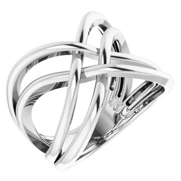 Ivy Wide Criss-Cross Ring