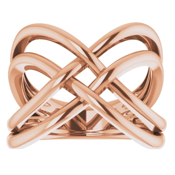 Ivy Wide Criss-Cross Ring