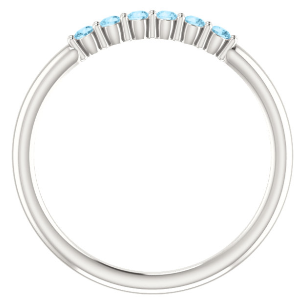Lilac Aquamarine Stackable Ring