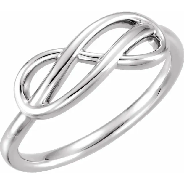 Rose Swooping Infinity Ring