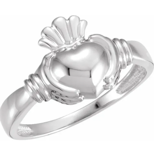 Clover Claddagh Ring