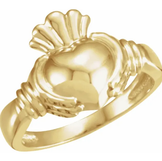 Clover Claddagh Ring