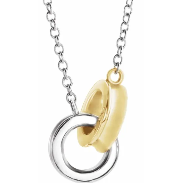 Tulip Interlocking Ring Necklace