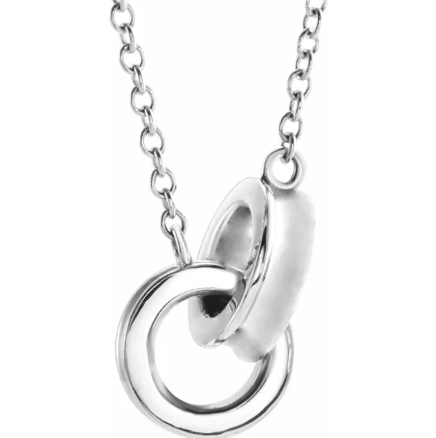 Tulip Interlocking Ring Necklace