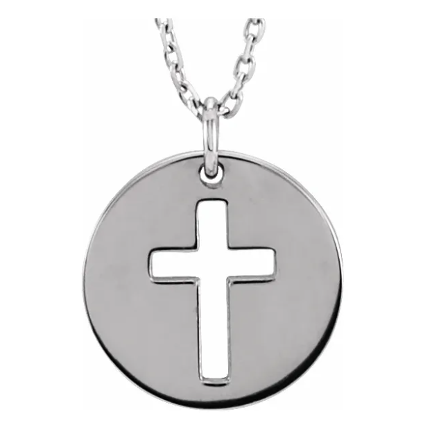 Daffodil Cross Disc Necklace