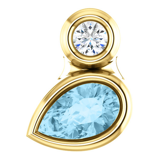 Bradford Aquamarine & Diamond Pendant