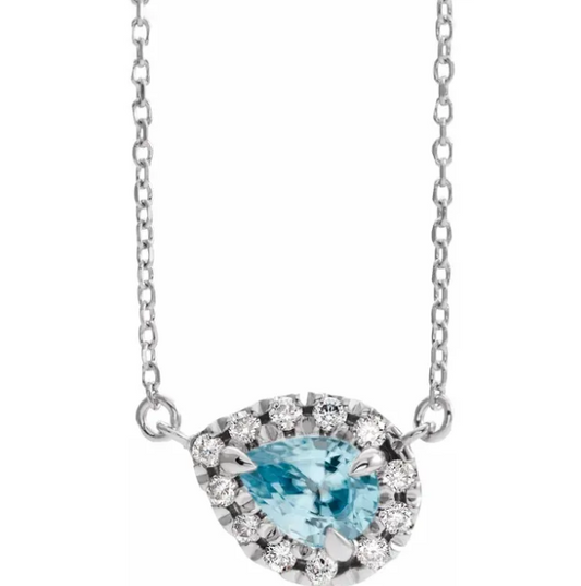 Bradford Aquamarine & Diamond Necklace