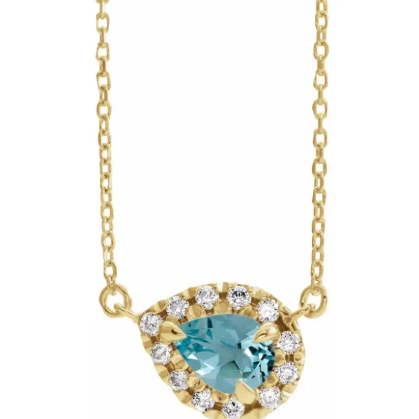 Bradford Aquamarine & Diamond Necklace