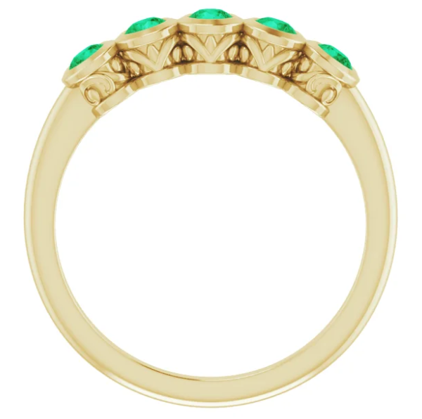Poppy Emerald Five Stone Ring