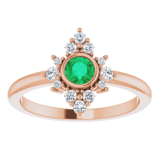 Poppy Emerald and Diamond Ring