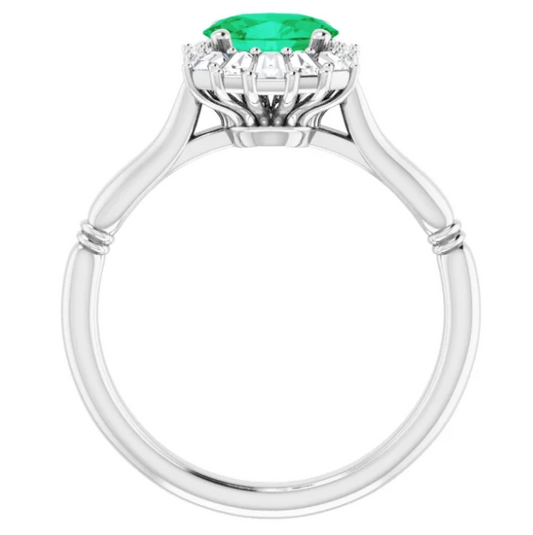 Emerald and Diamond Ring