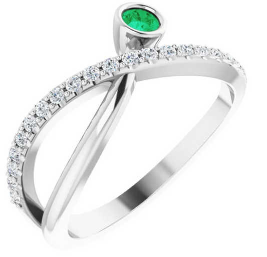 Poppy Emerald and Diamond Ring