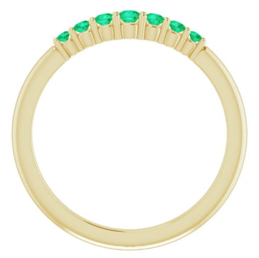 Lilac Emerald Stackable Ring