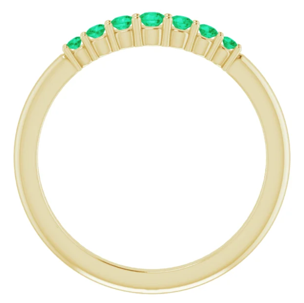 Lilac Emerald Stackable Ring