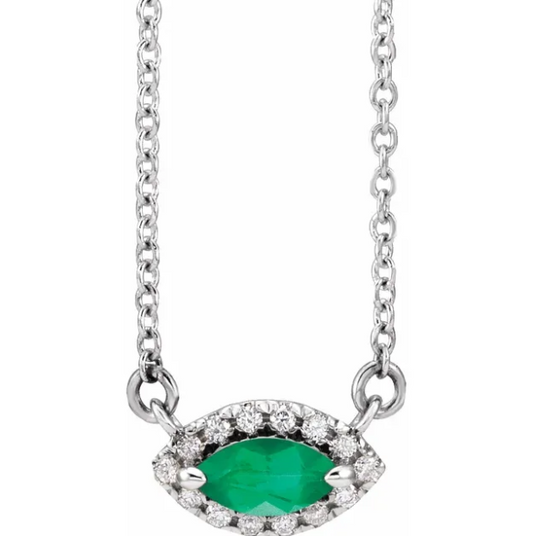 Clematis Emerald & Diamond Necklace