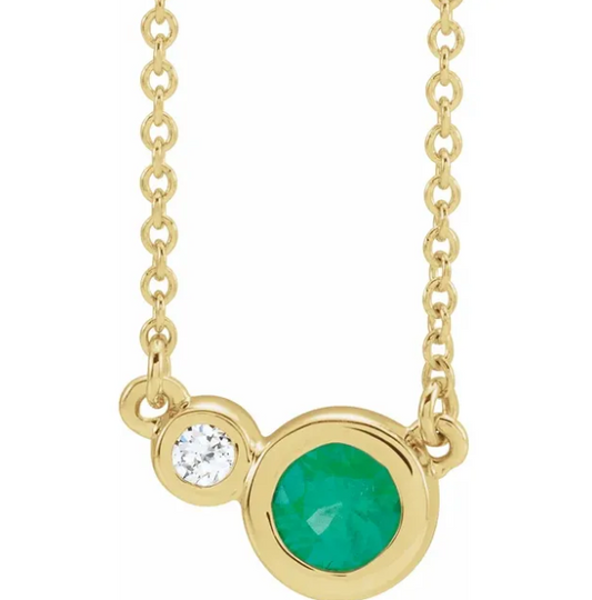 Poppy Emerald & Diamond Necklace