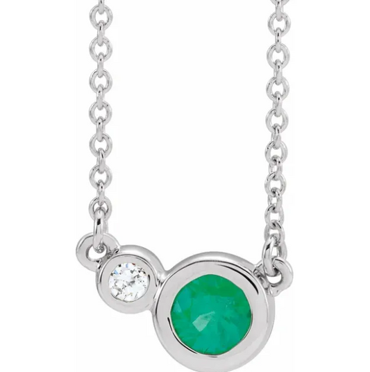 Poppy Emerald & Diamond Necklace