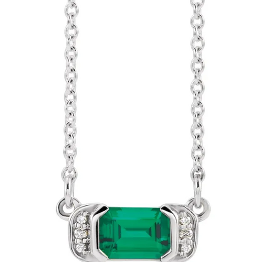 Dahlia Emerald & Diamond Necklace