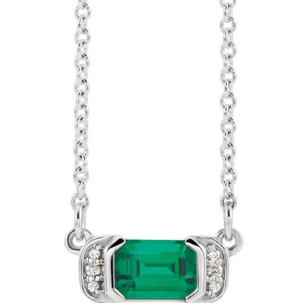 Dahlia Emerald & Diamond Necklace
