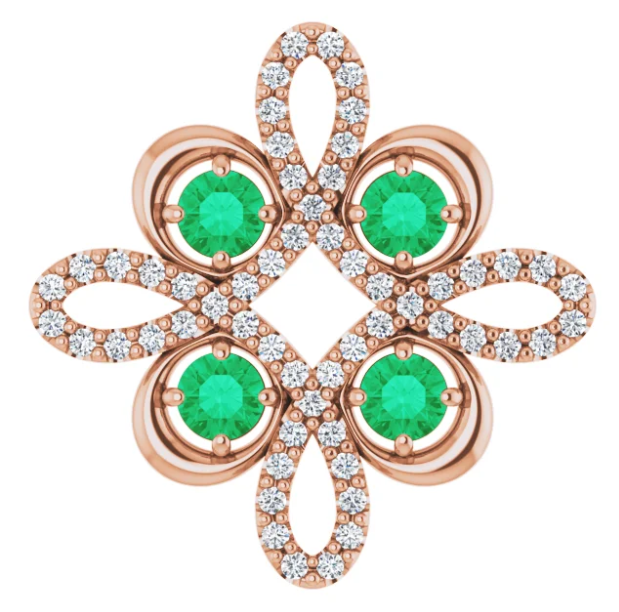 Clover Emerald & Diamond Pendant