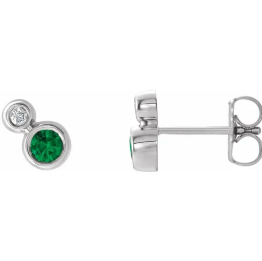 Poppy Emerald & Diamond Earrings