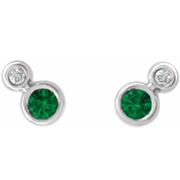 Poppy Emerald & Diamond Earrings