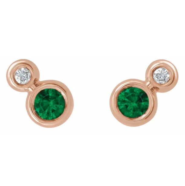 Poppy Emerald & Diamond Earrings