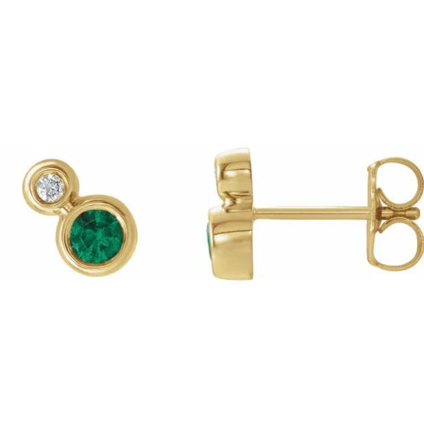 Poppy Emerald & Diamond Earrings