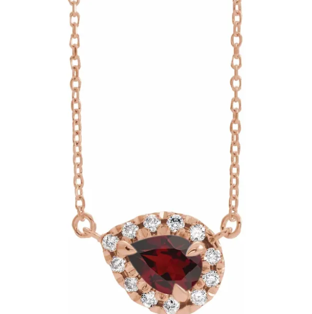 Bradford Garnet & Diamond Necklace