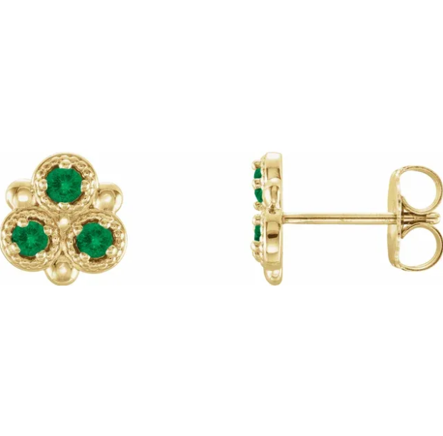 Clover Emerald Earrings