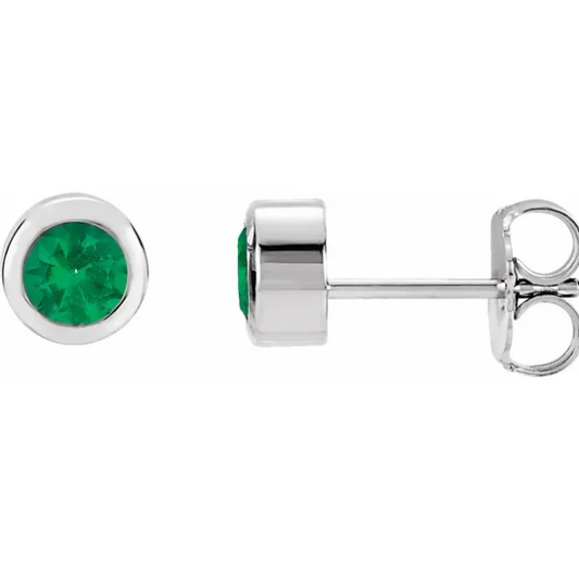 Poppy Emerald Stud Earrings