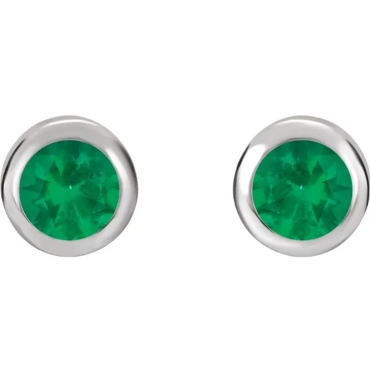 Poppy Emerald Stud Earrings