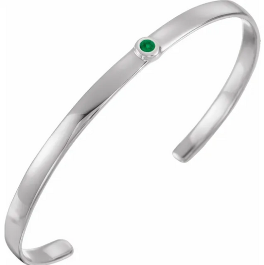 Poppy Emerald Cuff Bracelet