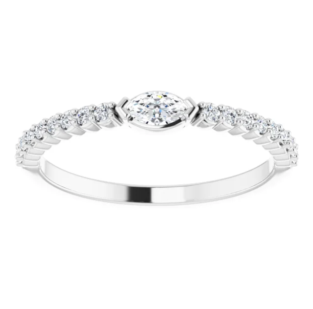 Clematis Diamond Stackable Band