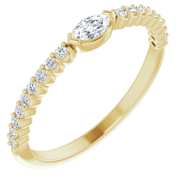 Clematis Diamond Stackable Band