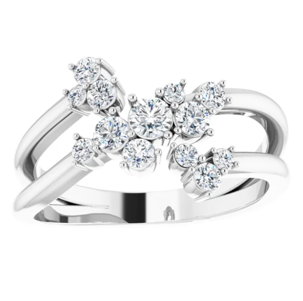 Wildflower Cluster Diamond Ring