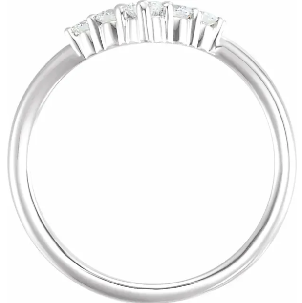 Clematis Diamond Chevron Ring