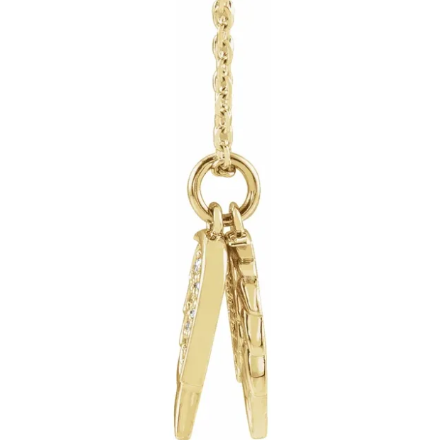Daffodil Diamond Angel Wing Necklace