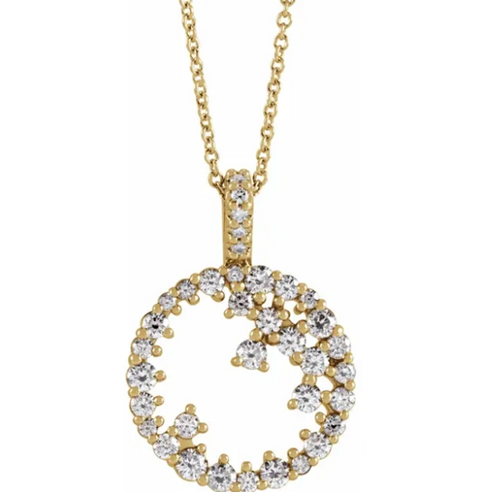 Wildflower Diamond Circle Necklace