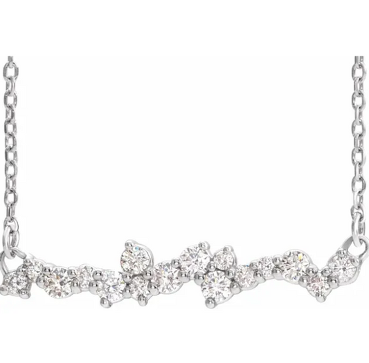 Wildflower Diamond Bar Necklace