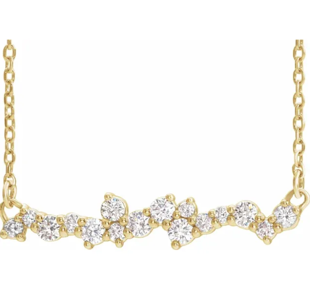Wildflower Diamond Bar Necklace