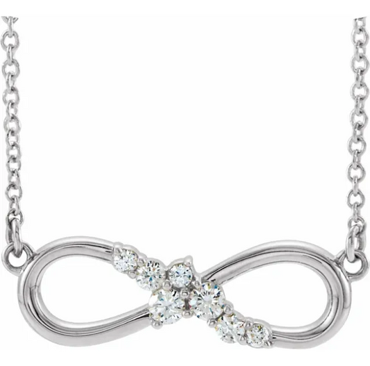 Wildflower Diamond Infinity Necklace