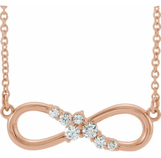 Wildflower Diamond Infinity Necklace