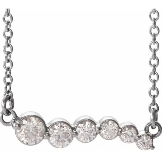 Rose Diamond Journey Necklace