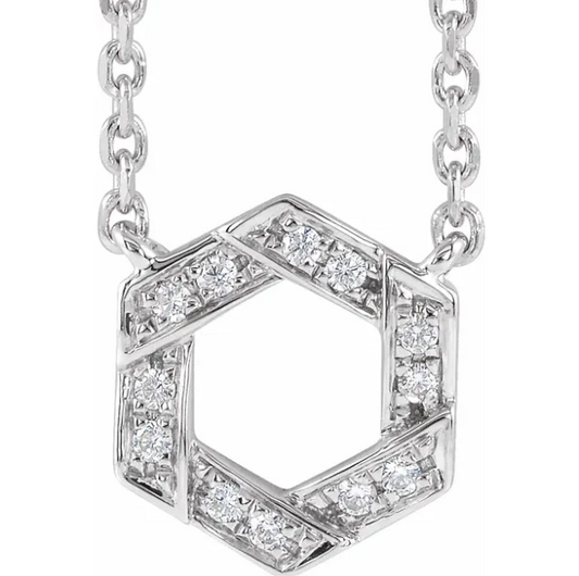 Marigold Diamond Honeycomb Necklace