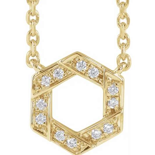 Marigold Diamond Honeycomb Necklace