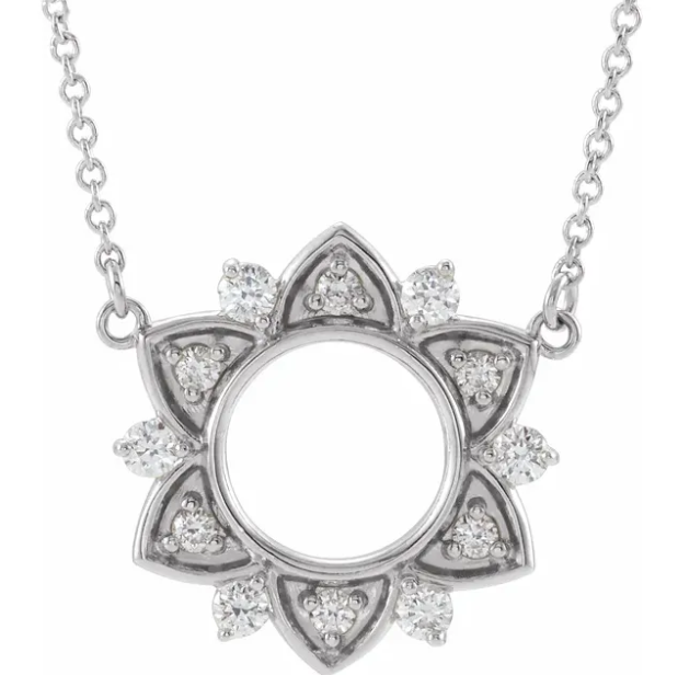 Aster Diamond Sun Necklace