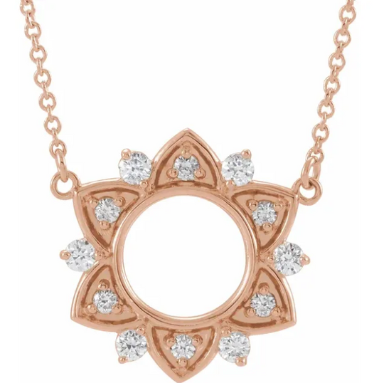 Aster Diamond Sun Necklace